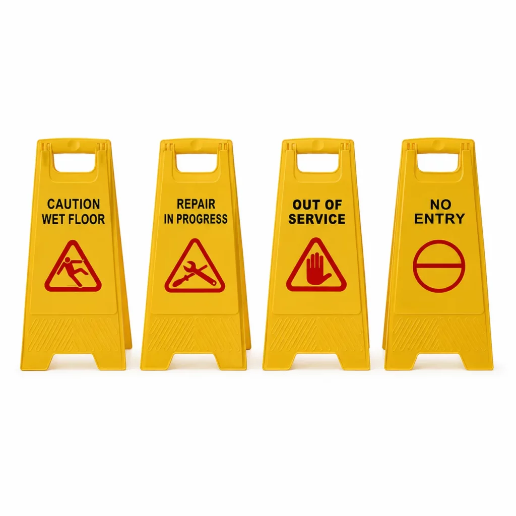 Yellow Safety Warning Sign